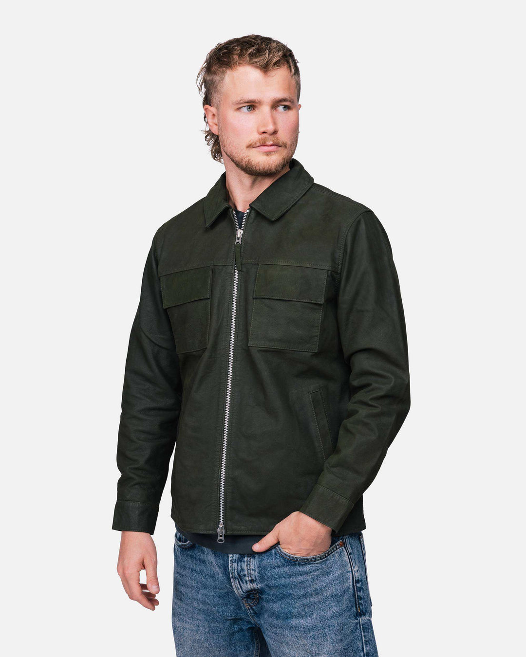 Allan Buffalo Suede Moss Green