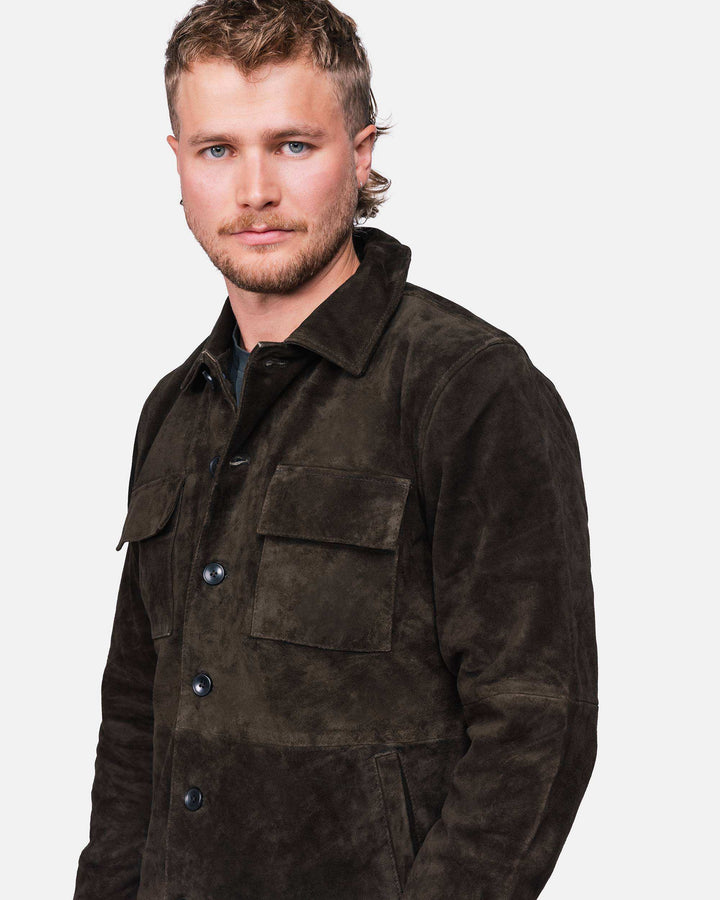 Abbe Cow Suede Dark Brown