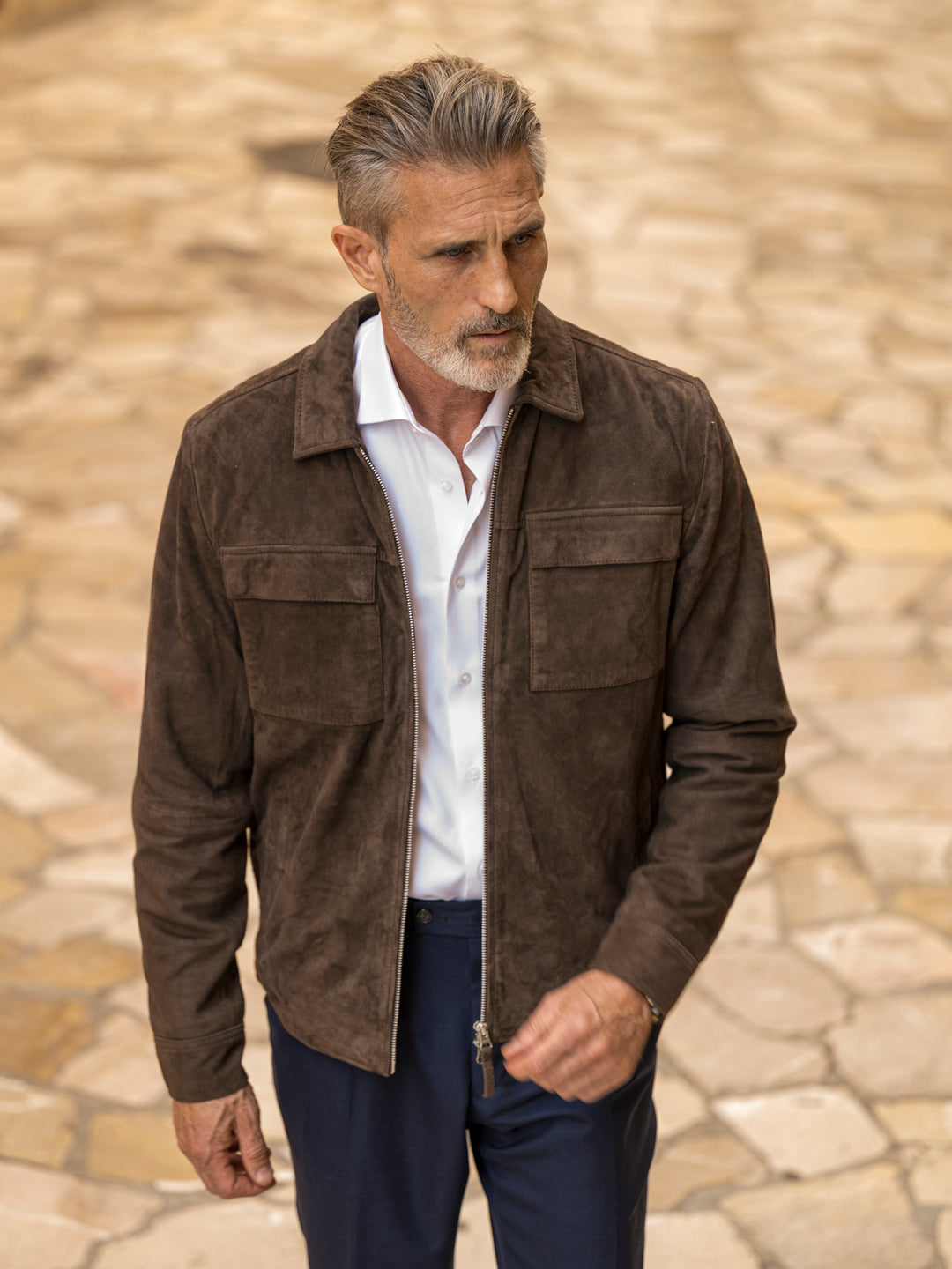 Weston cow suede taupe