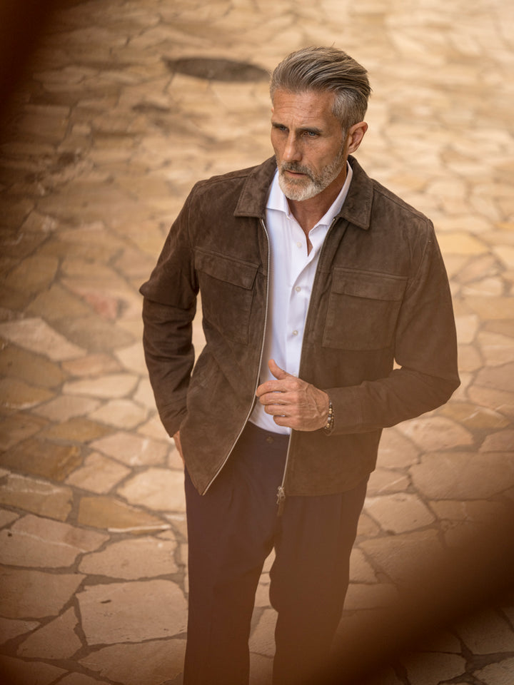 Weston cow suede taupe