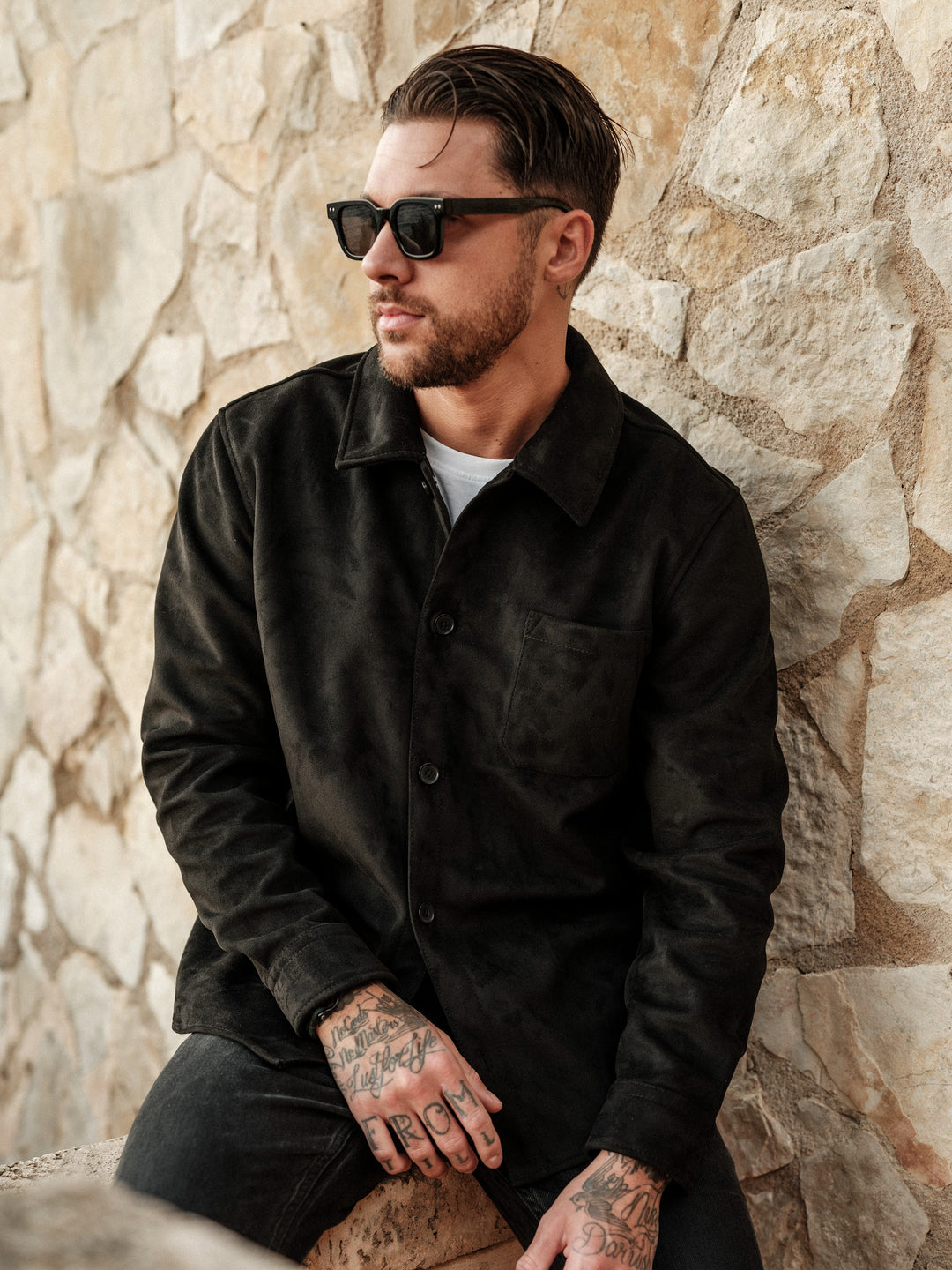 Alfred vegan suede black