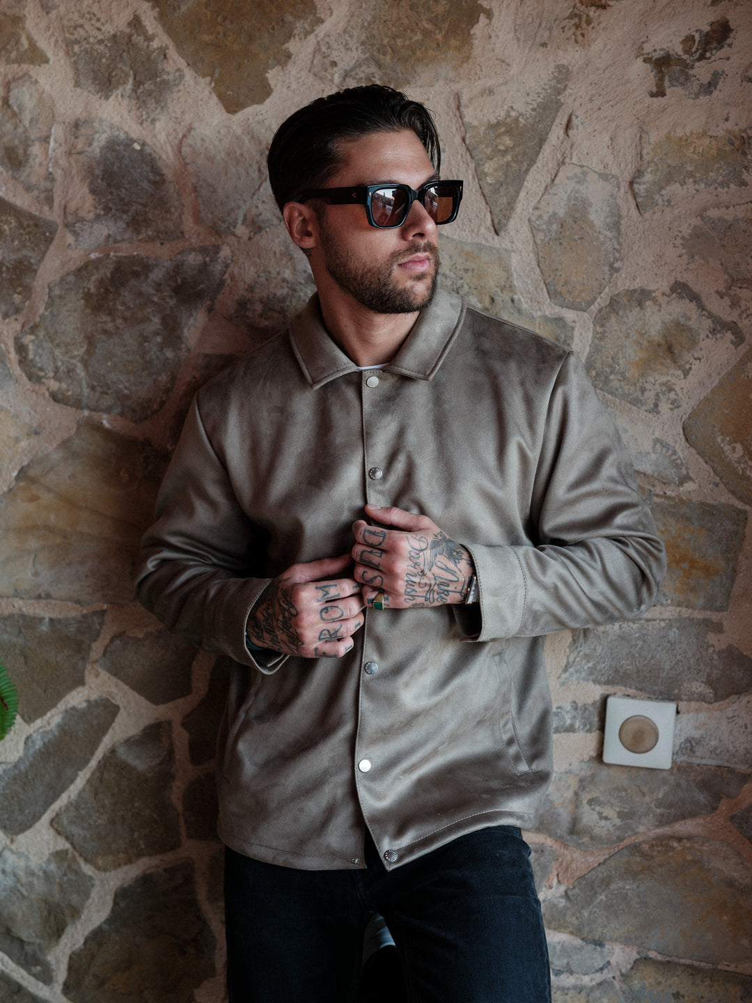 Wayne vegan suede lt.grey