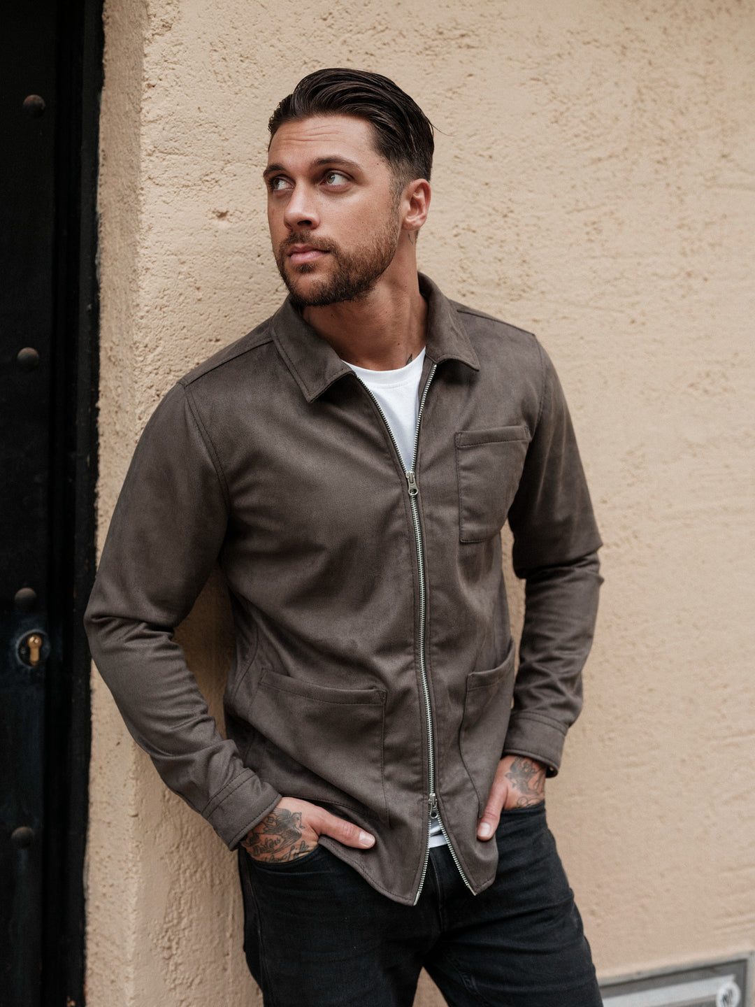 Rickard daim végétalien gris 