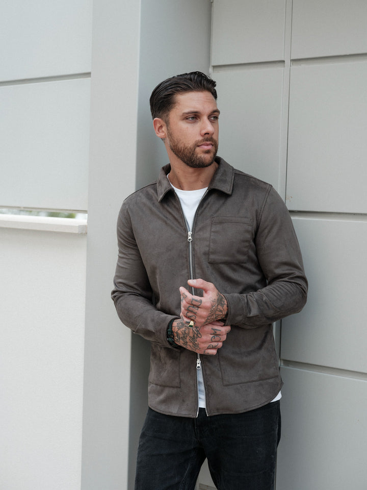 Rickard daim végétalien gris 