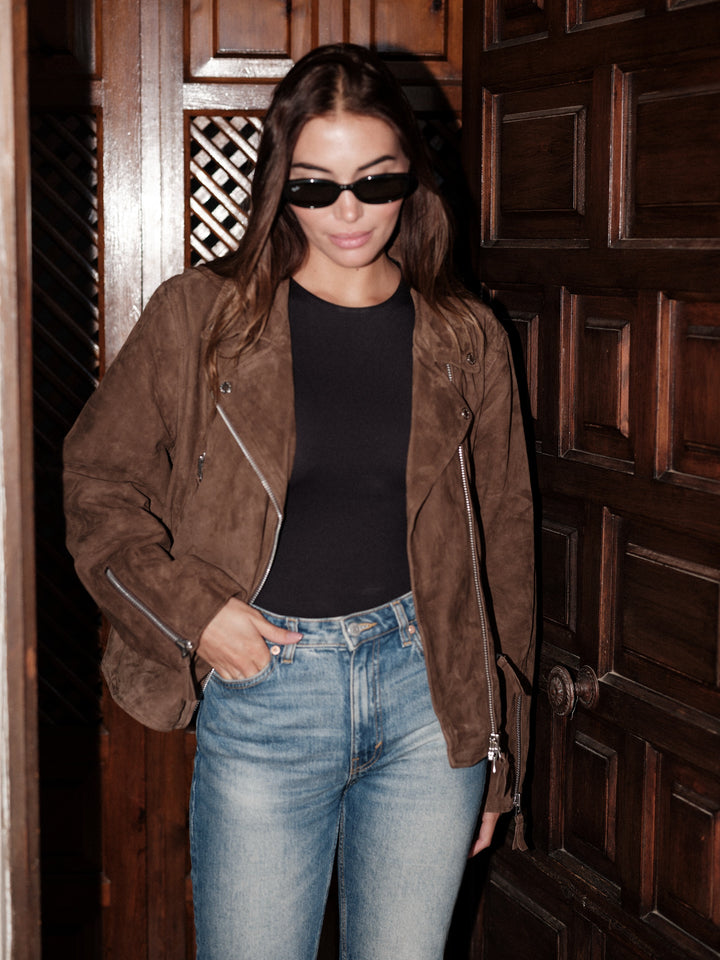 Ellen suede dk brown