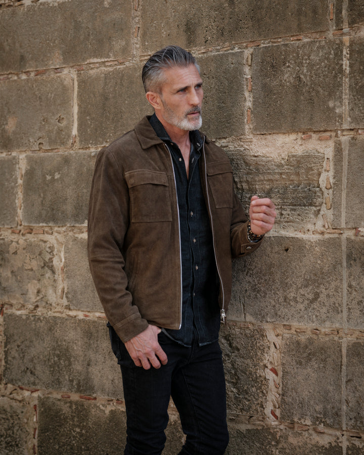 Weston cow suede taupe