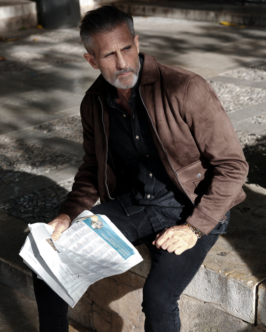 Seth vegan suede Dark brown