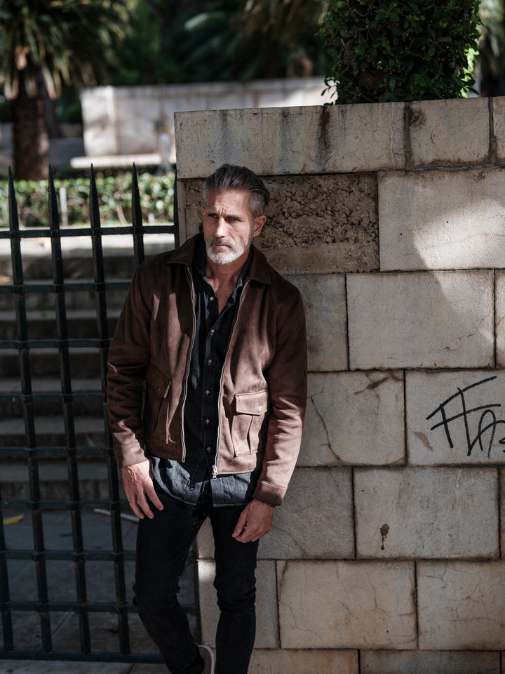 Seth vegan suede Dark brown