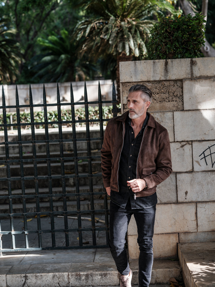 Seth vegan suede Dark brown