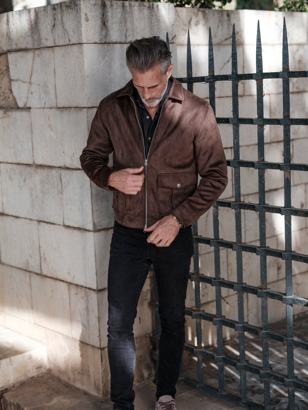 Seth vegan suede Dark brown