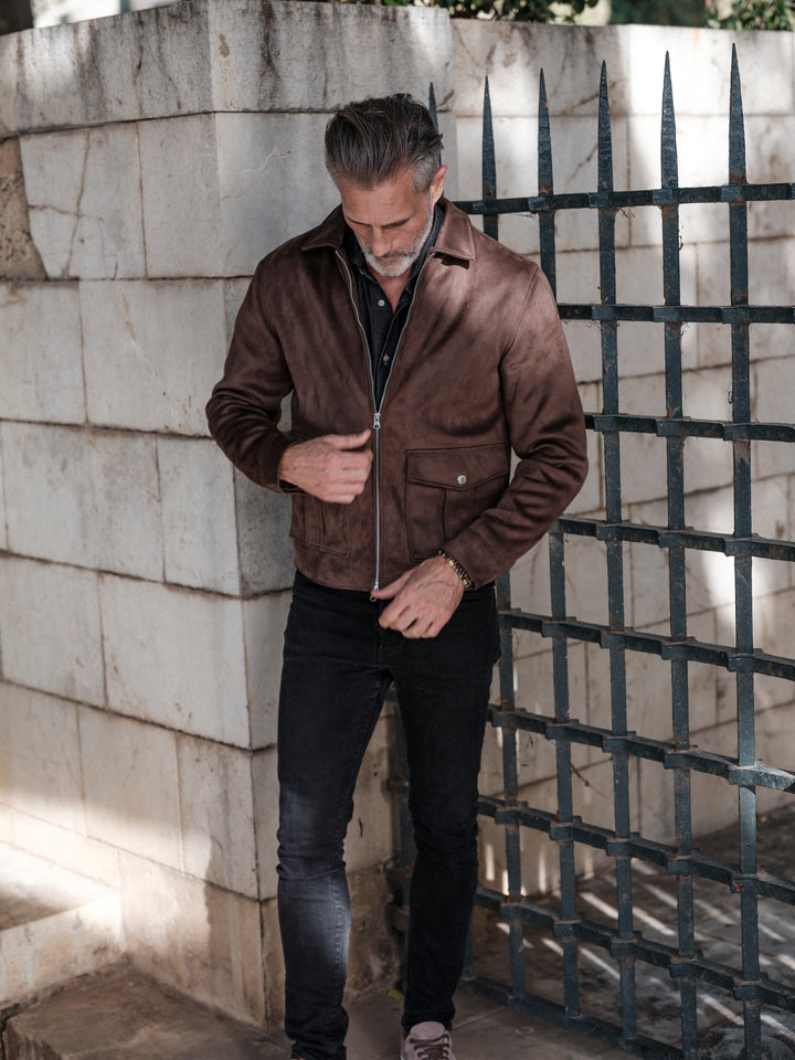 Seth vegan suede Dark brown