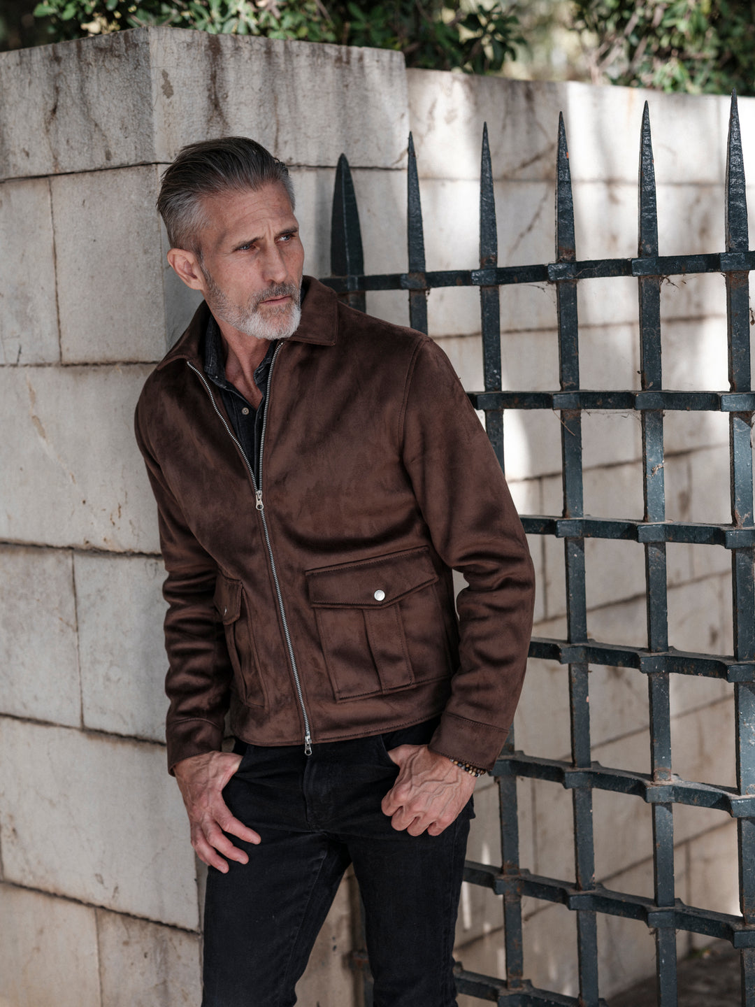 Seth vegan suede Dark brown