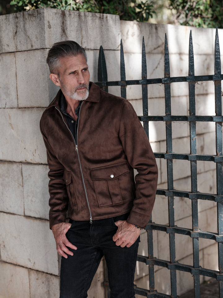 Seth vegan suede Dark brown