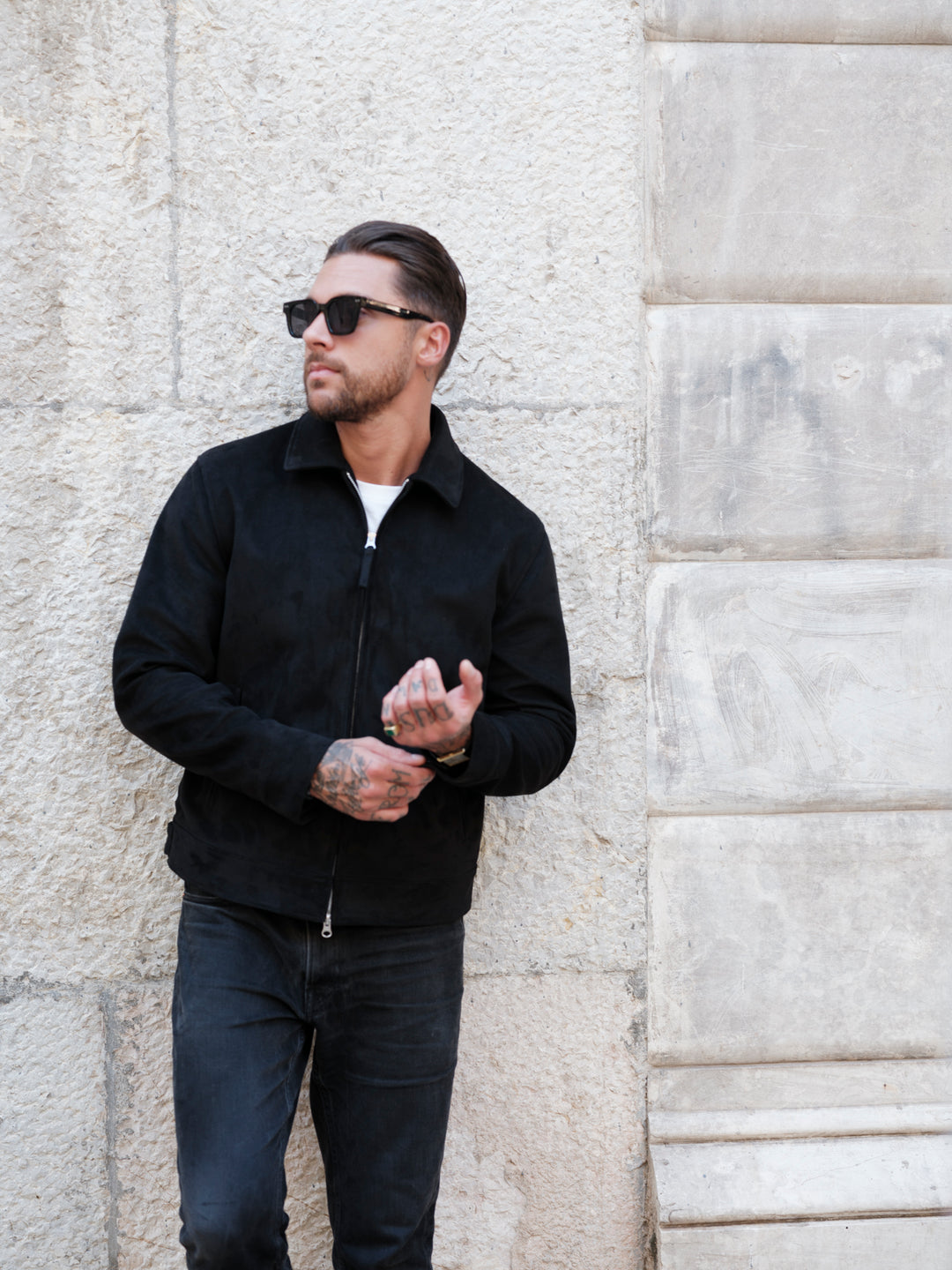 Elijah vegan suede black