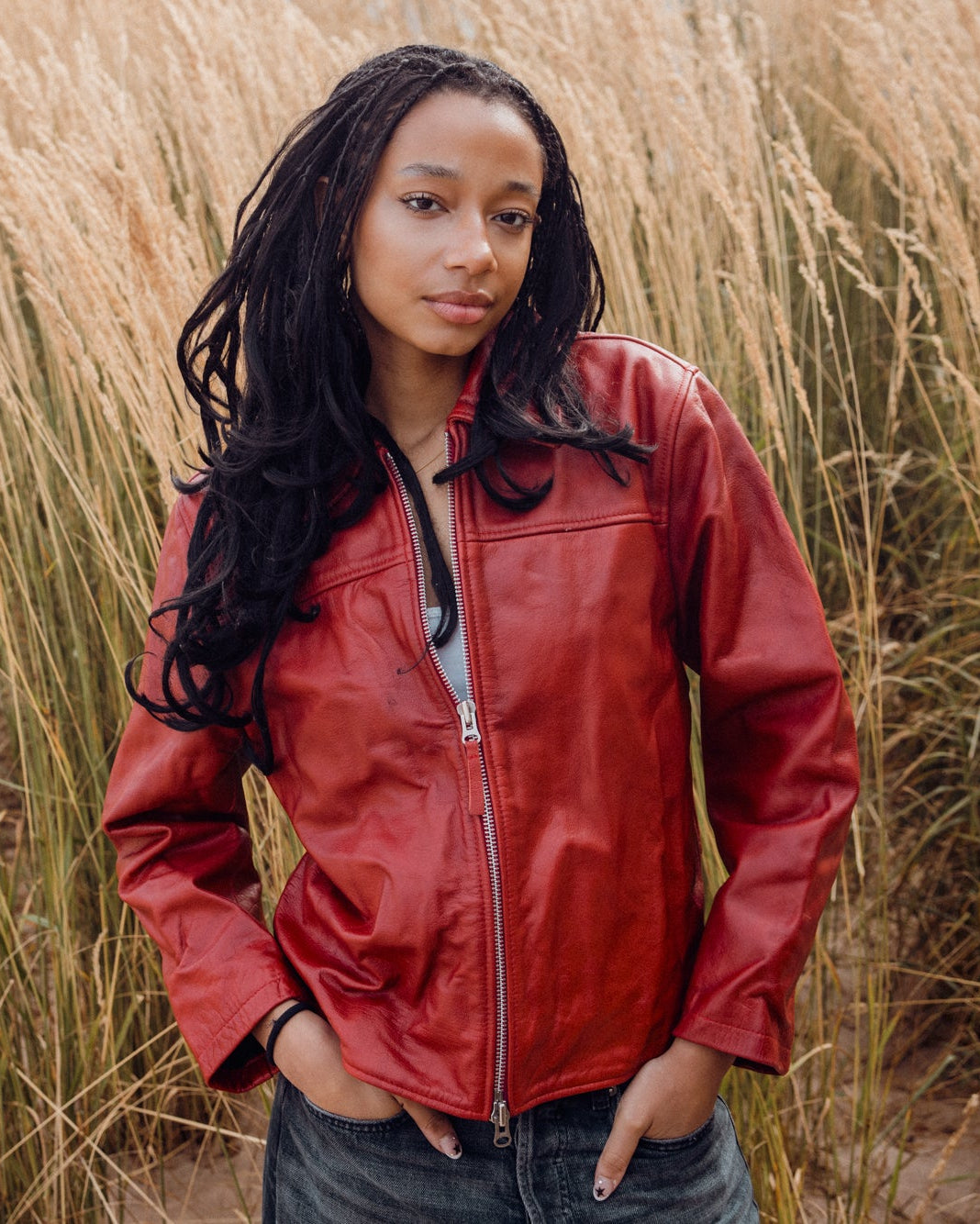 Ruby Buffalo Leather Red