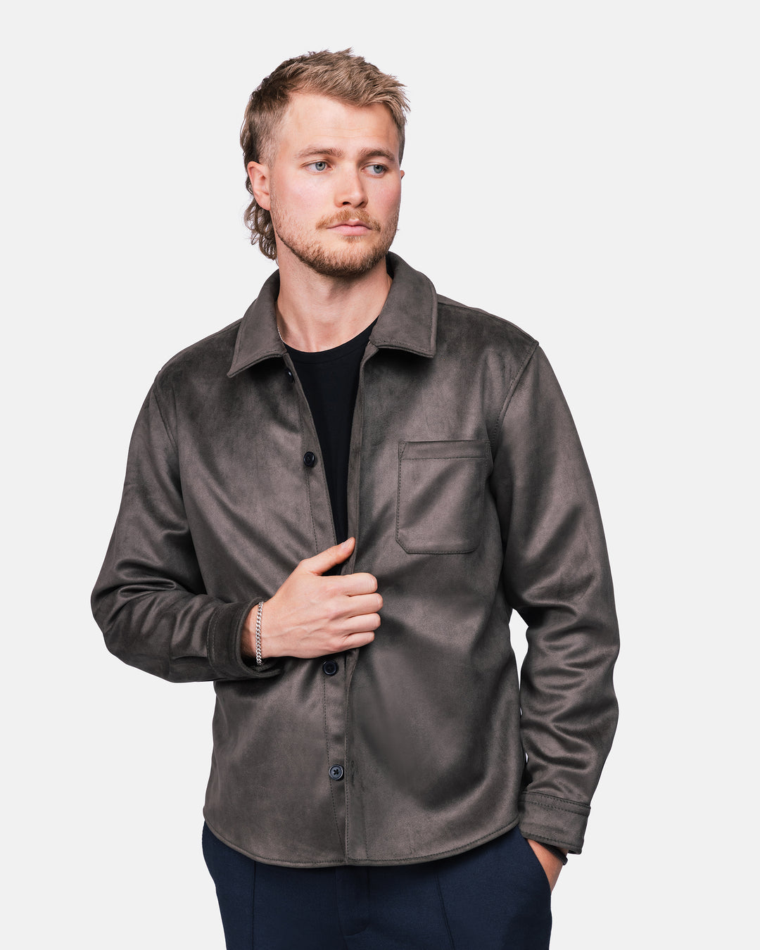 Alfred vegan suede grey