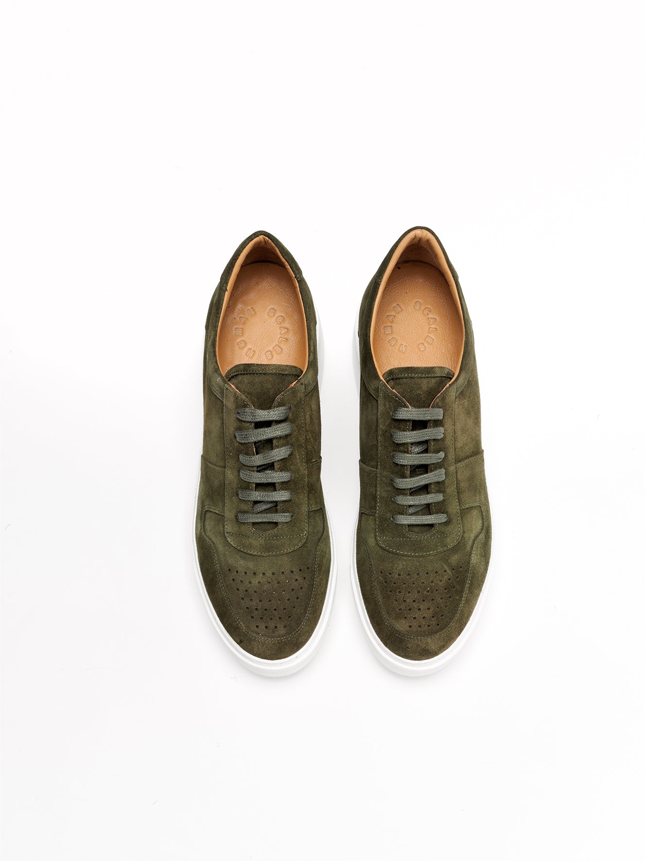 Luca suede moss green – Human Scales