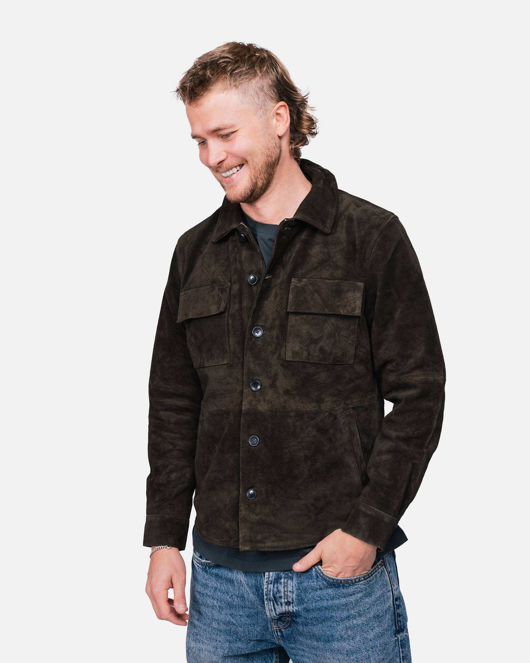 Abbe Cow Suede Dark Brown