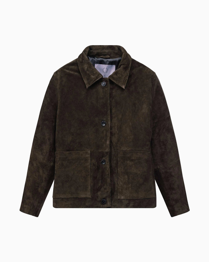 Alma Cow Suede Dark Brown