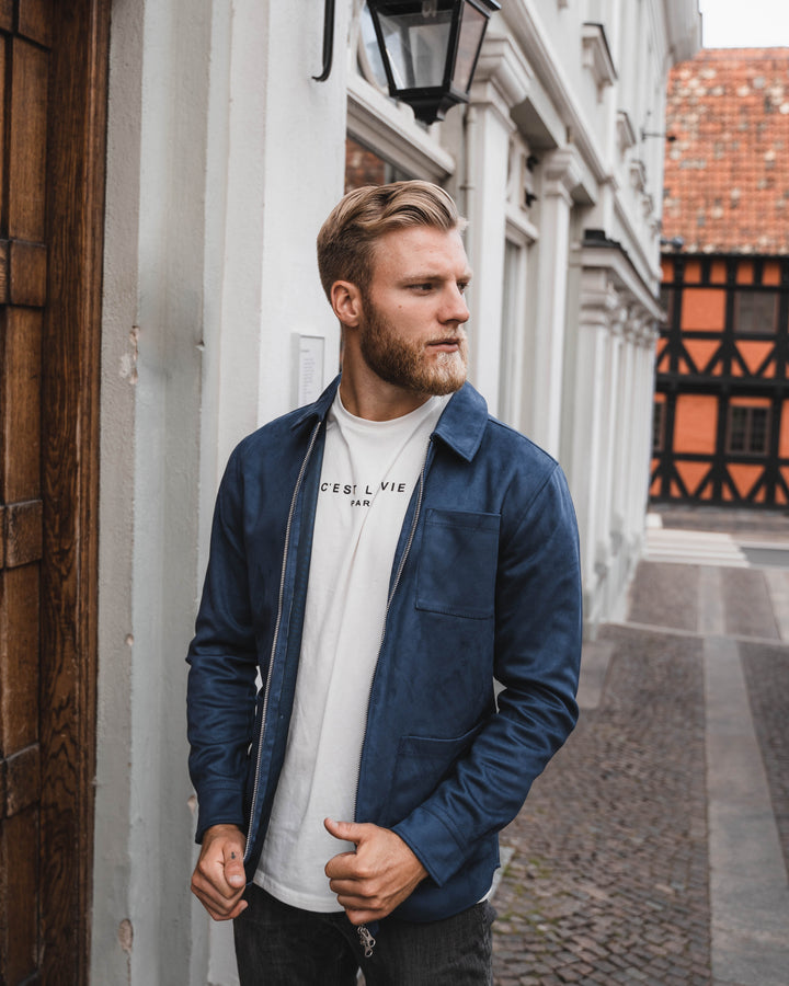 Rickard Vegan Suede Navy
